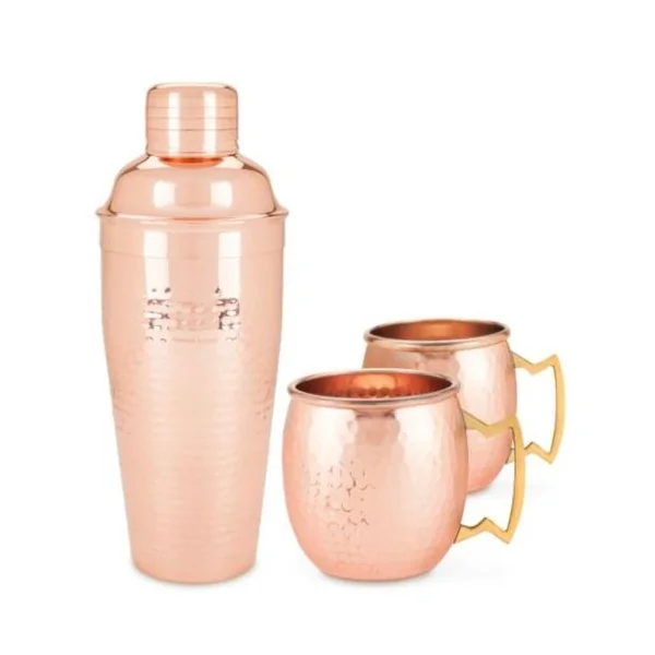 Twine Copper 25 oz Shaker Set With Two 16 oz Mule Mugs
