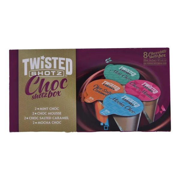 Twisted Shotz Chocolate Box 8x25 mL