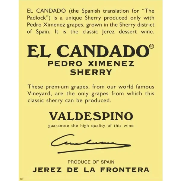 Valdespino Pedro Ximenez Sherry El Candado NV