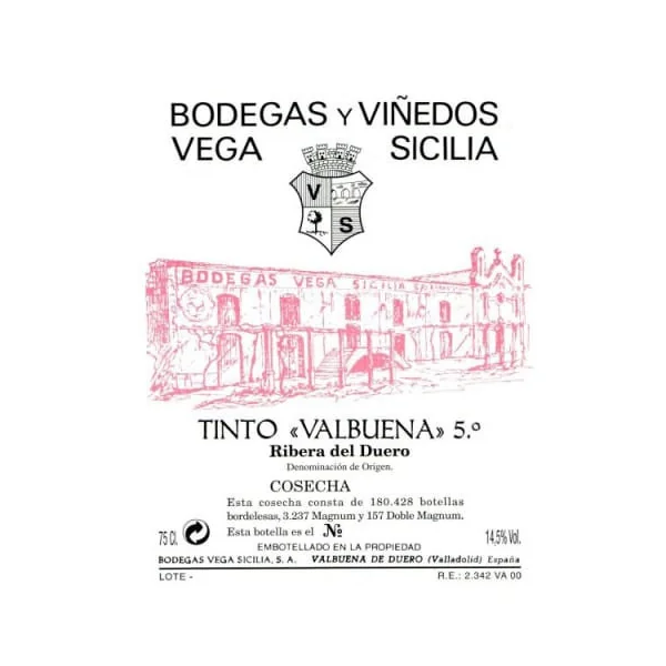 Vega Sicilia Ribera del Duero Valbuena 5 2008