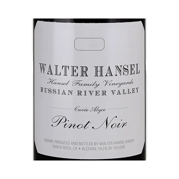 Walter Hansel Pinot Noir Russian River Valley Cuvée Alyce 2019