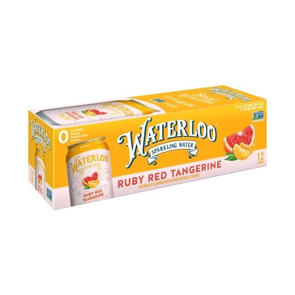 Waterloo Sparkling Water • Ruby Red Tangerine 12 oz