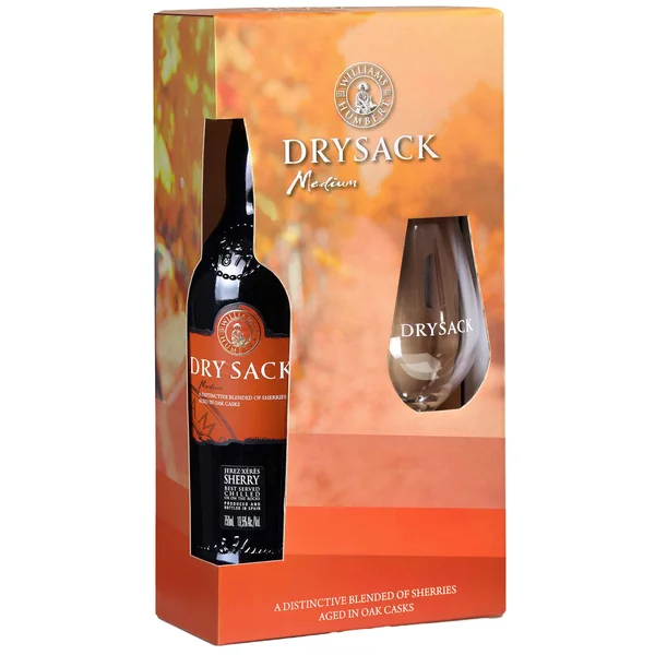 Williams and Humbert Dry Sack Medium Sherry with Glass