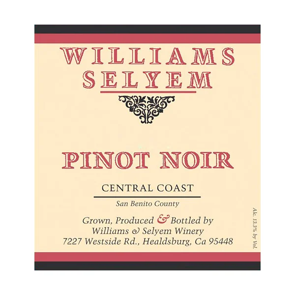 Williams-Selyem Pinot Noir Central Coast 2019