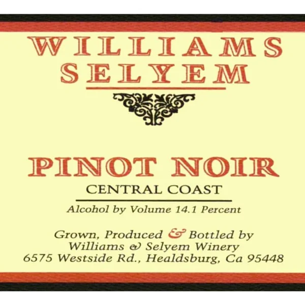 Williams-Selyem Pinot Noir Central Coast 2020
