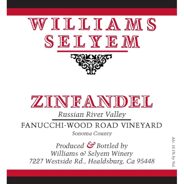 Williams-Selyem Zinfandel Russian River Valley Fanucchi-Wood Road 2020